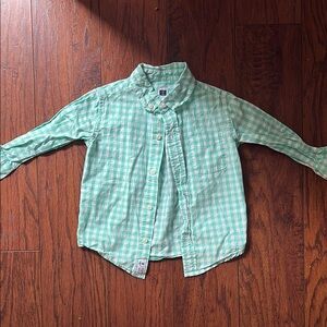 Kids Green Checkered Shirt